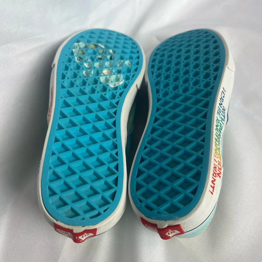 Vans Kids' Sponge Bob Square Pants    Slip-On Sneakers Size 3 Blue and Yellow - Picture 14 of 15